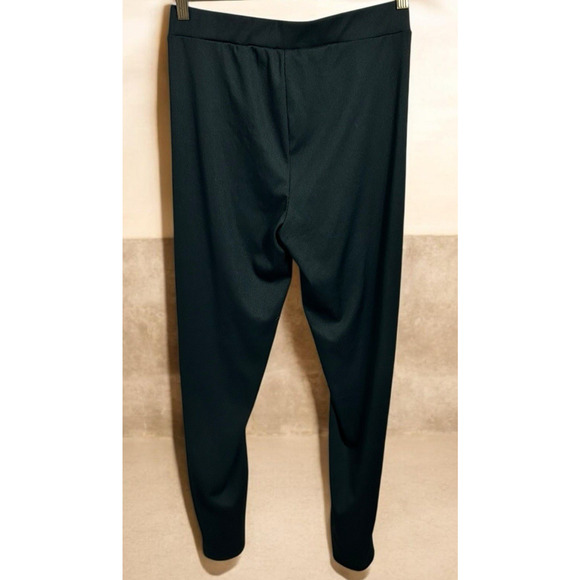 Shein Black Lace Up Leggings Sz Large Stretch Ribbed Adjustable Cutout New - Picture 7 of 7